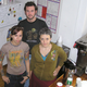 Helping Hearts staffers and their new coffee-maker; recent fund-raising will pay for its repair.